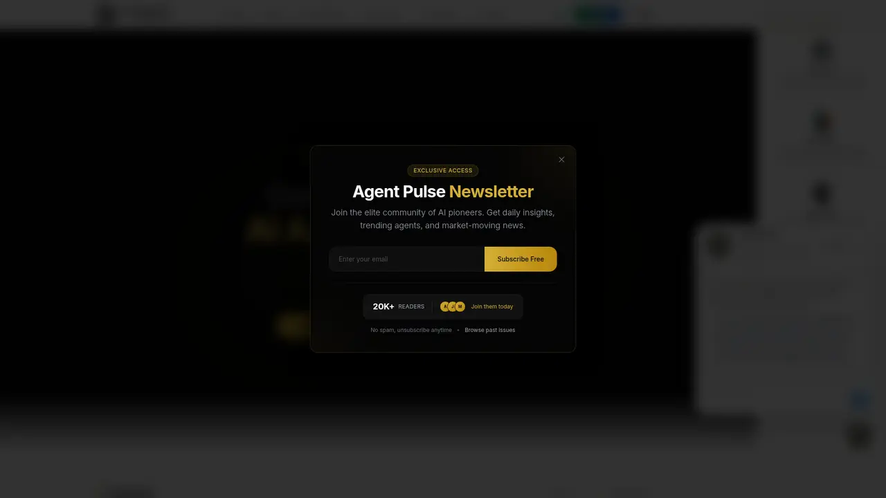 AI Agents Directory homepage screenshot