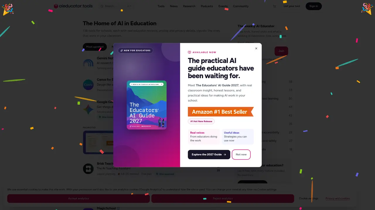 AI Educator Tools homepage screenshot