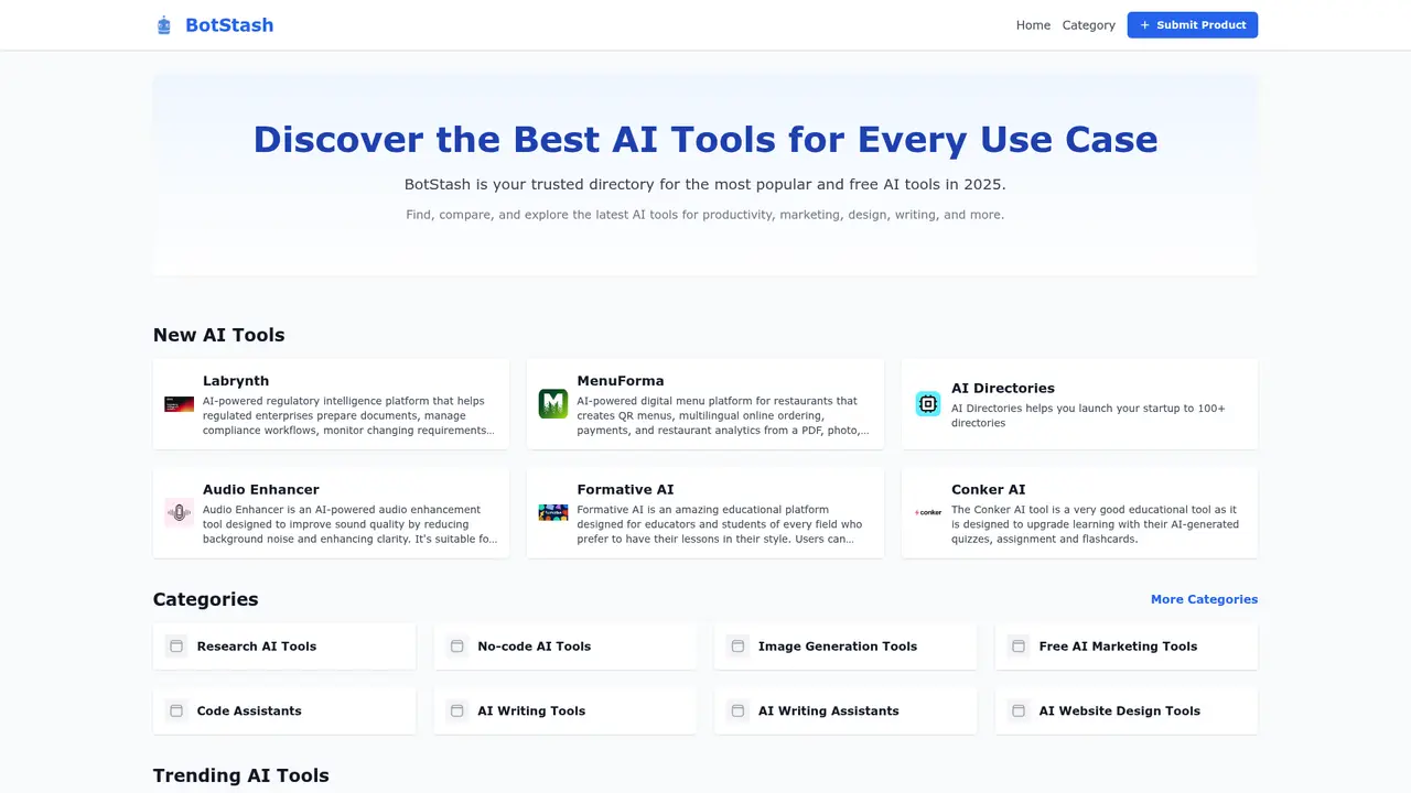 BotStash (Botsfloor) homepage screenshot