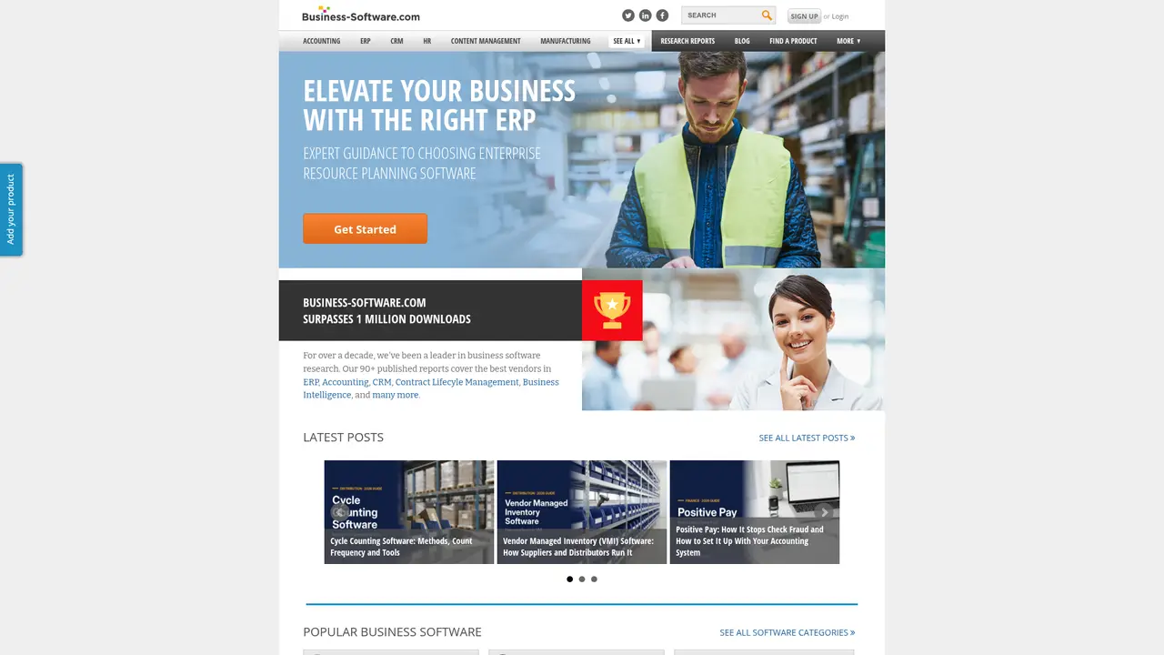 Business-Software.com homepage screenshot