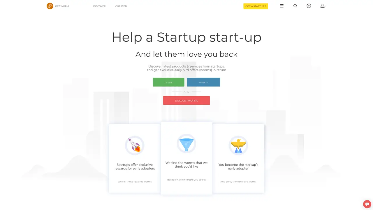 Get Worm homepage screenshot
