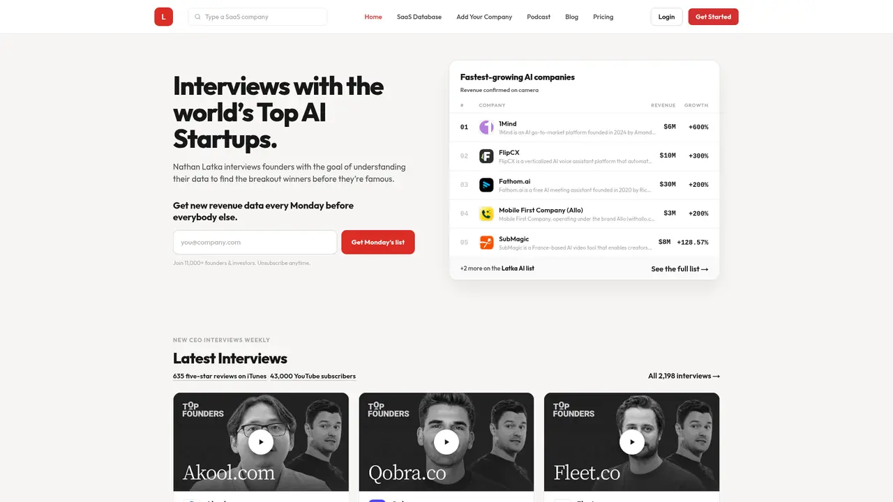 GetLatka homepage screenshot