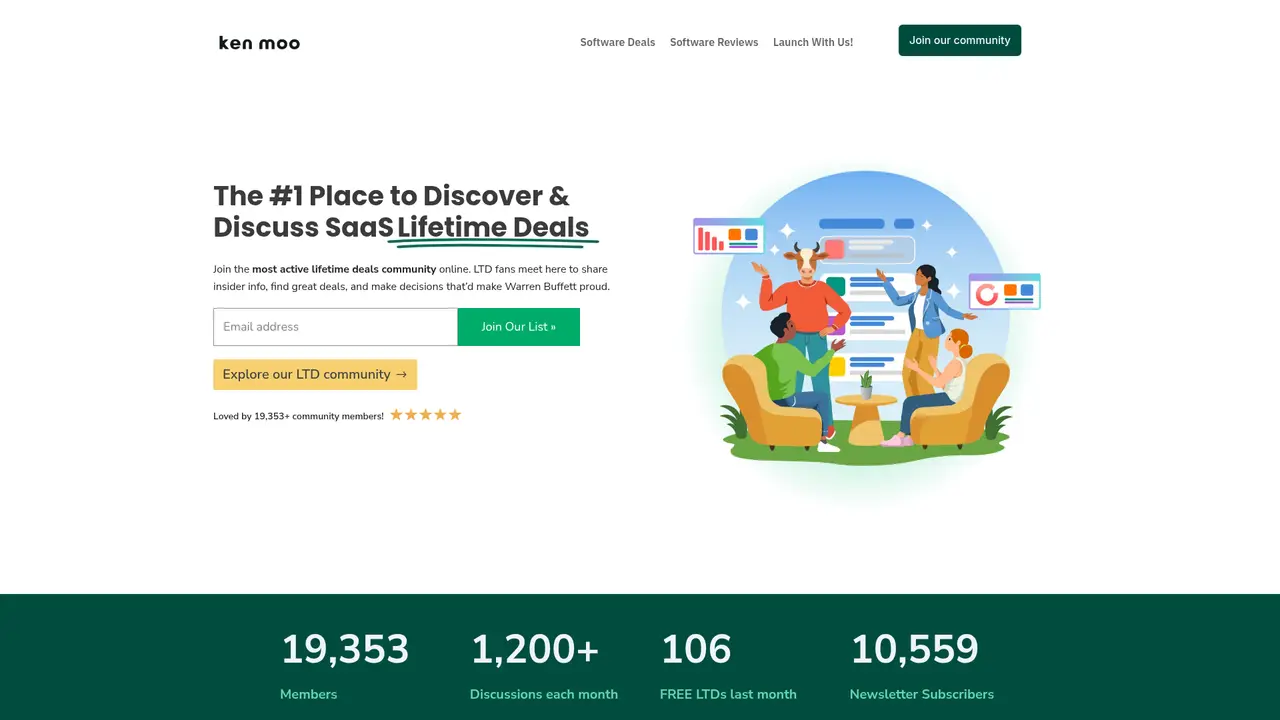 Kenmoo homepage screenshot