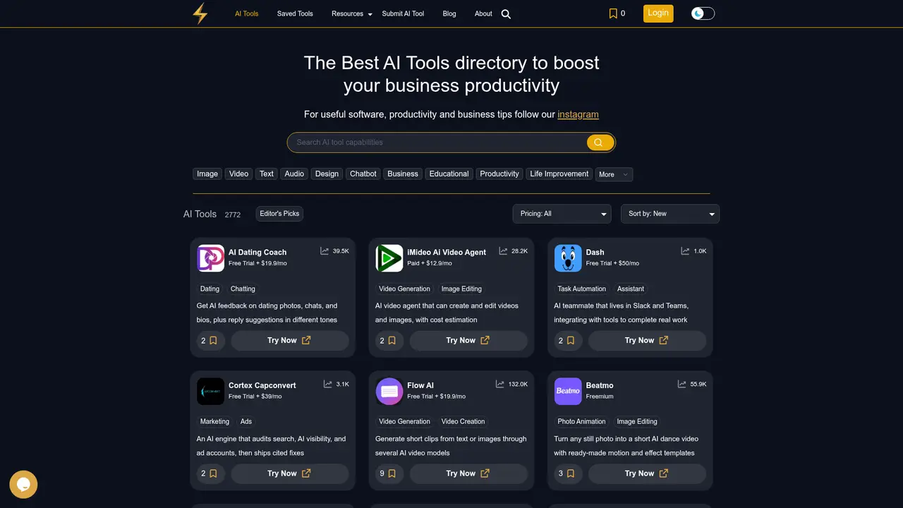 Powerusers AI homepage screenshot
