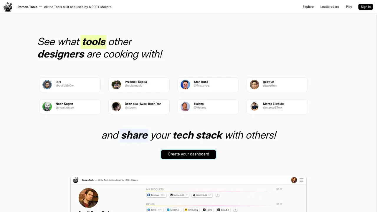 ramen.tools homepage screenshot