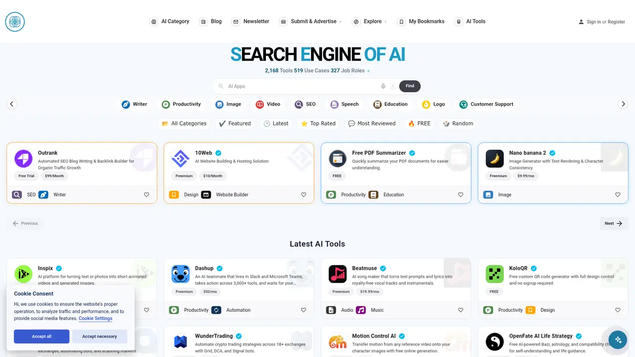 SEOFAI homepage screenshot