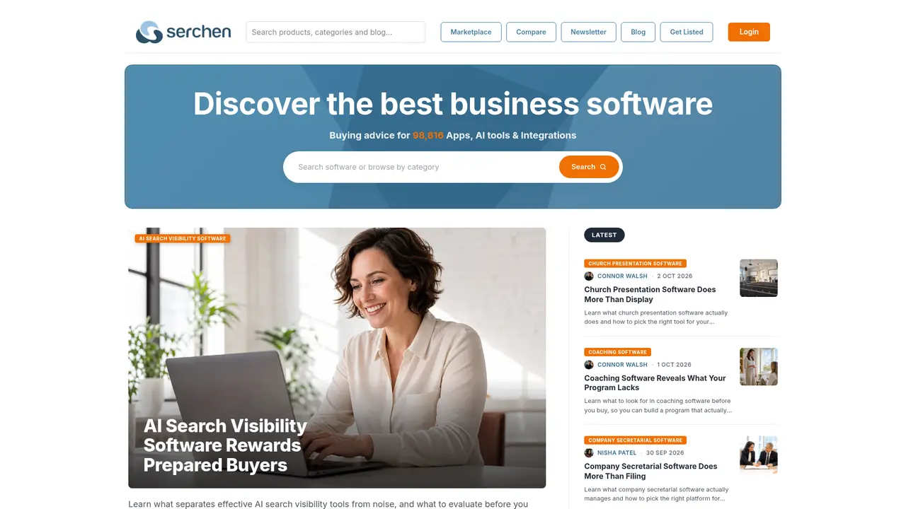 Serchen homepage screenshot