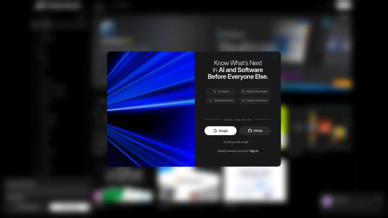 Toolfolio homepage screenshot