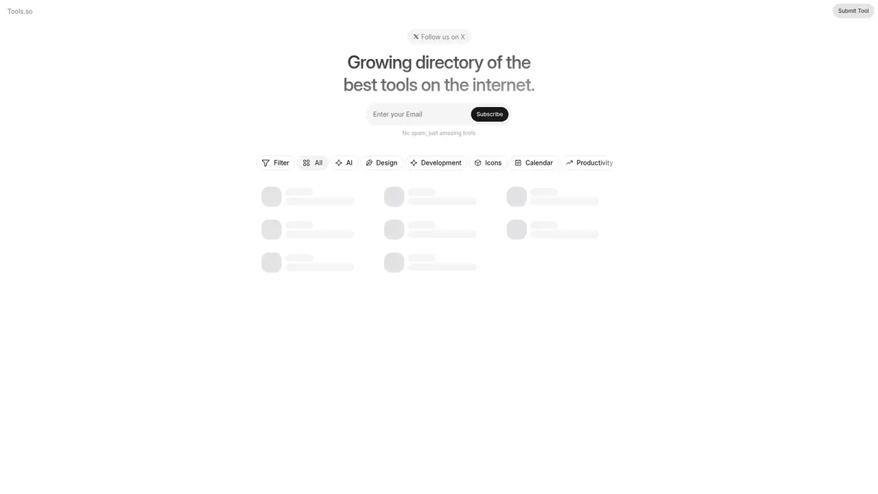 Tools.so homepage screenshot
