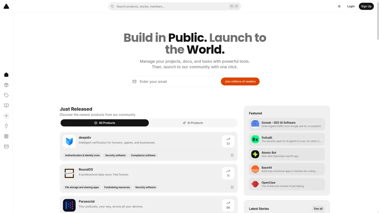 Versily homepage screenshot